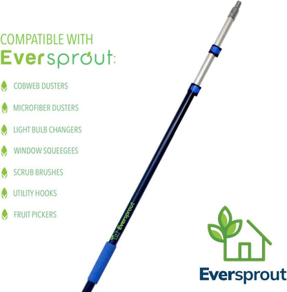 EVERSPROUT 1.5-to-3 Foot Grout Brush Scrubber Pro w/Long Handle Pole | Stiff V-Shape Bristles Built for Corners & Tough Grime | Swivel Design Cleans Shower Tile, Kitchen, Bathroom, Outdoor Concrete