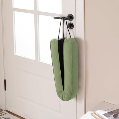 Door Draft Stopper with Removable Washable Cover, 38", Black | Weighted Gap Filler, Blocks Hot and Cold Air, All-Season Seal, Easy Install, Noise & Wind Blocker, Home Essentials