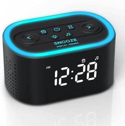 REACHER Digital Alarm Clock & White Noise Sound Machine for Bedroom