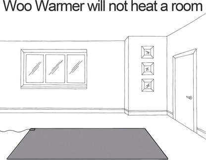 Hot Carpet Under Rug Instant Radiant Floor Heater Electric Mat Heated Area Rug Great for Yoga (720 Watt 92" x 76.5" Inches) Made in Seattle WA