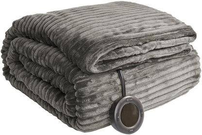 Heated Blanket 50x60”, 3 Hours Auto-Off Electric Blanket, Grey