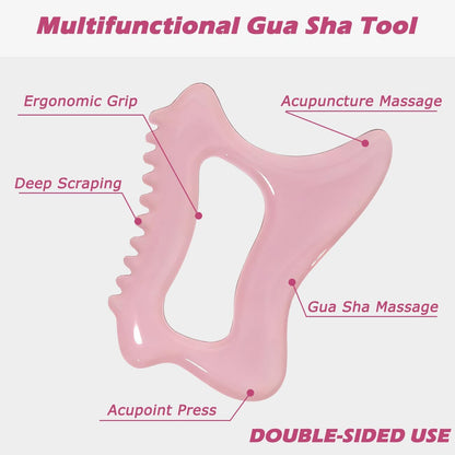 Lymphatic Massage Roller for Cellulite Remover Body Sculpting - Handheld Cellulite Massage Tool for Body Bloat Blood Circulation Lymphatic Drainage Pink