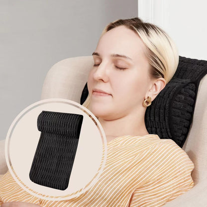 WdFour Headrest Memory Pillow, Support Cushions for Neck, Back or Foot for Sofas, Recliners, Office Chairs, Massage Chairs for Neck Pain Relief and Cervical Support(Khaki, 13" Wx2.7 D).