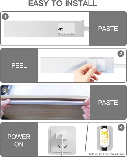 Daymeet Motion Sensor Dimmable 12 Inch Ultra Thin Under Cabinet Lighting, Under Cabinet Lights Plug in, Super Bright LED Lights Bar Under Counter Lights Indoor for Kitchen, Shelf, Closet (3 Pack)
