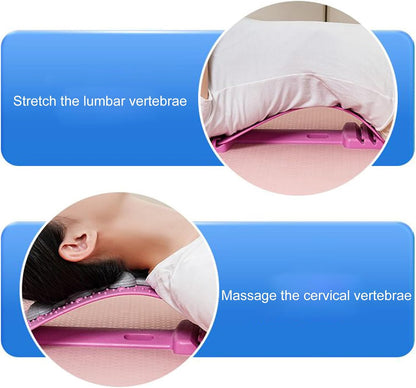 Adjustable Back Stretcher - 4 Level Lumbar Board, Manual Spinal Massager, Ergonomic Muscle Comfort Design, Figure Correction Tool, Shoulder Nerve Relaxation, Slouching Prevention Aid, Home Remedy Use