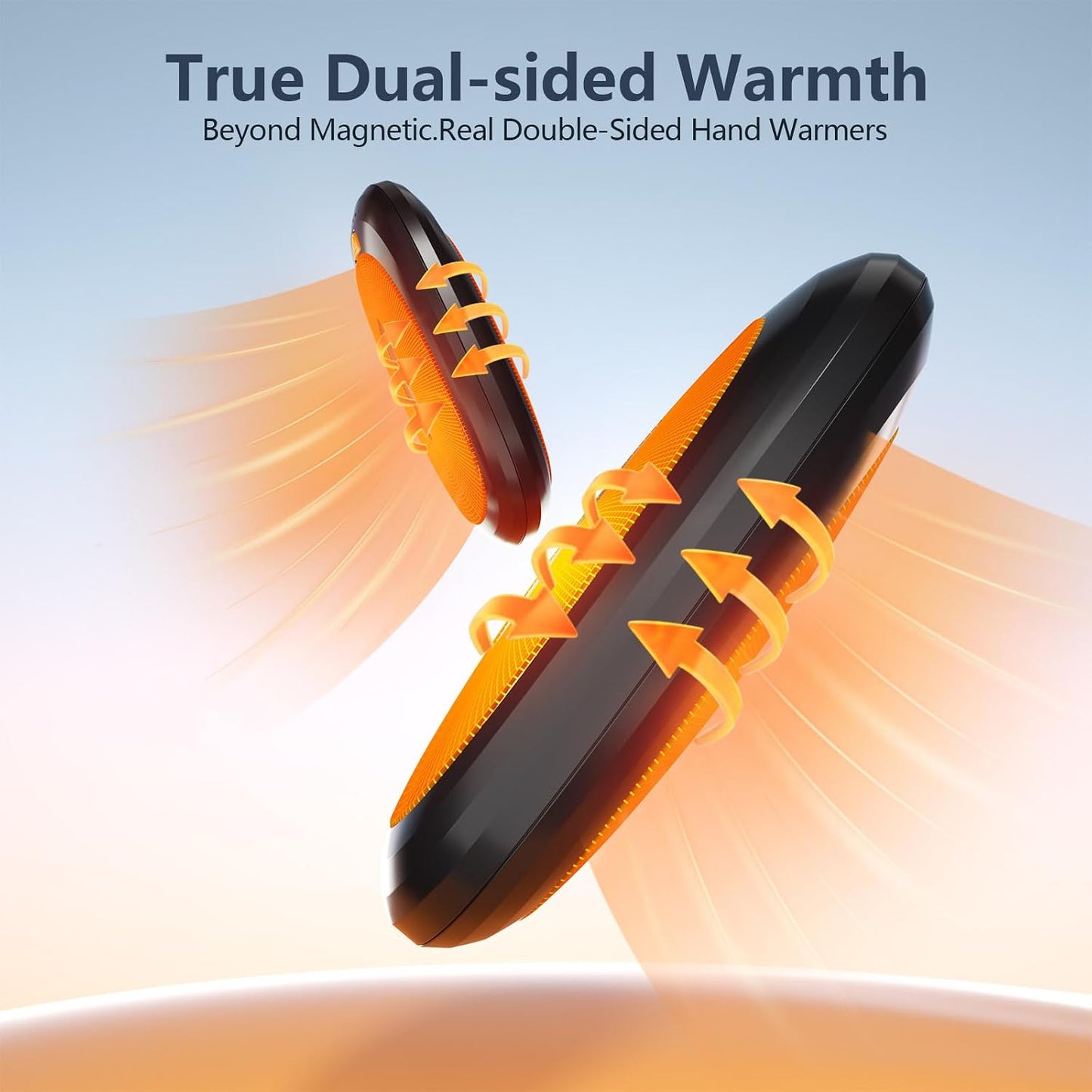 3-in-1 Electric Hand Warmers Rechargeable 2 Pack,14000mAh Portable Dual-Sided Handwarmer with Charging Case, 3 Levels Fast Heating Pocket Warmers,Gifts for Men,Women,Raynauds,Hunting Gear