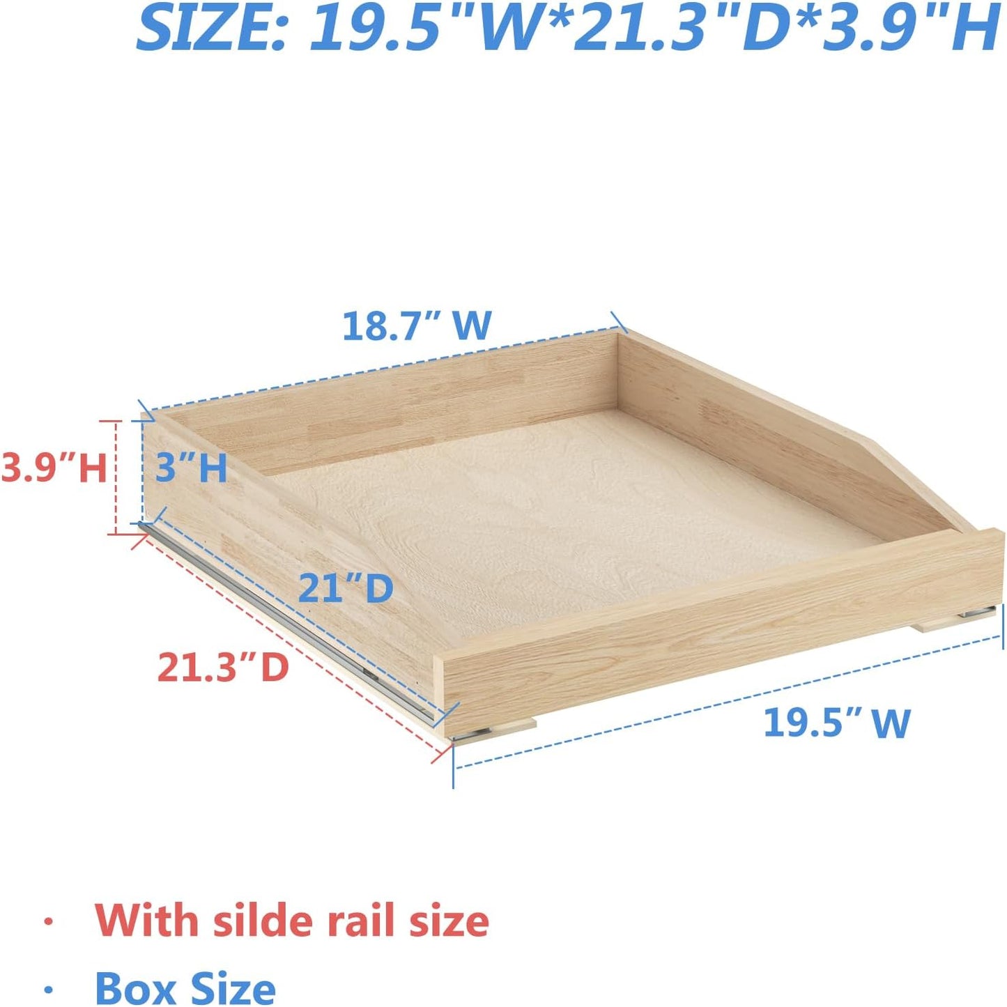 LOVMOR Single Pull Out Cabinet Organizer 28½”W x 21”D, Soft Close Slide Out Drawer Storage Shelves for Kitchen, Wood Cabinet Shelf Pull-Out Organizer Storage for Base Cabinets