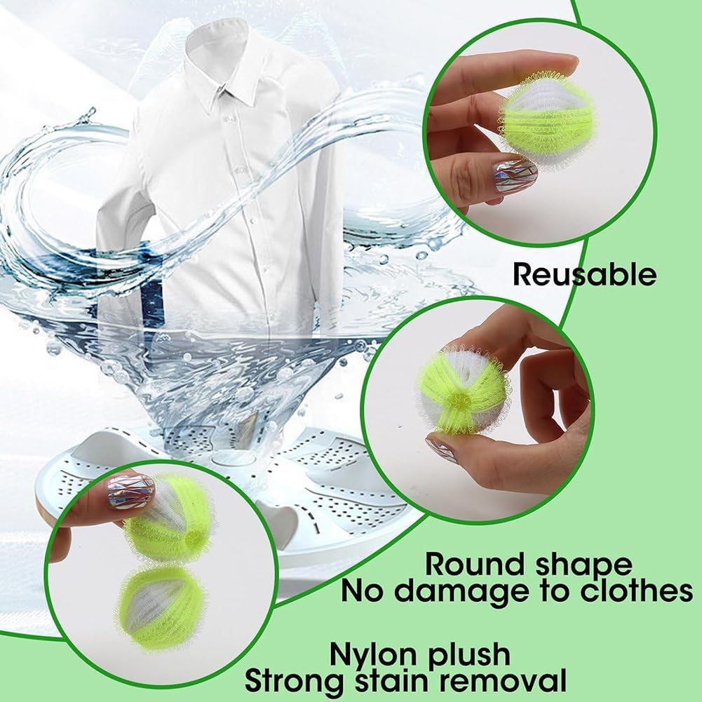 Hair Remover for Laundry Reusable Lint Catcher and Washing Machine Dryer Balls for Removing Dog and Cat Fur from Clothing