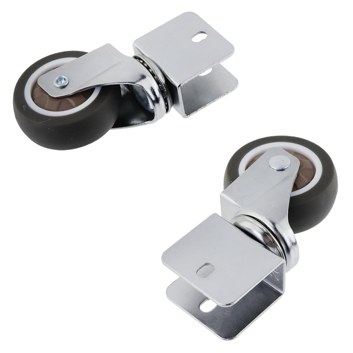 Semetall 4PCS Swivel Caster Wheels Square Cup Furniture Castors (Bronze) | 150kg Load Capacity, with Screws for Piano Feet, Sofa, Table, 1.02 Inch (26mm) Wheels