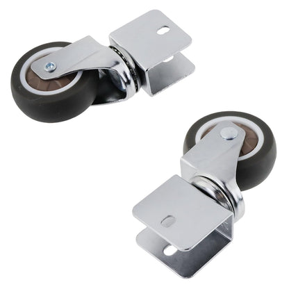 Semetall 4PCS Swivel Caster Wheels Square Cup Furniture Castors (Bronze) | 150kg Load Capacity, with Screws for Piano Feet, Sofa, Table, 1.02 Inch (26mm) Wheels