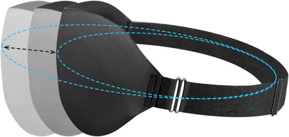 DTS Eye Sleep Mask for Side Sleepers Men Women Zero Eye Pressure 3D Cups Complete Light Blocking Night Blindfold with Adjustable Strap Shade Cover Sleeping Mask for Travel Nap Work Home (Black)
