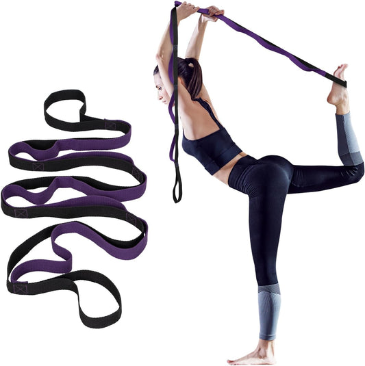 Amrules Yoga Strap for Stretching, Black