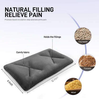 Microwave Heating Pad for Pain Relief, 8 x 18 Grey
