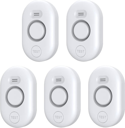 5 Pack Water Leak Detectors for Home, 100dB Water Sensor Alarm for Basement | Flood Leakage Detection Devices for Pipe/Drain/Sink/Faucet Drip Alert,Floor Flooding in Bathroom/Kitchen/Toilet/Laundry Room