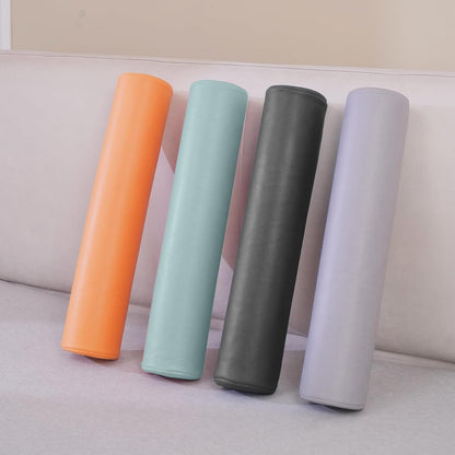 2 Pack Neck Roll Pillow, High-Density Foam Cylinder Bolster Pillow for Neck, Back & Lumbar Support, Ergonomic Round Pillow for Side Sleepers, Sleeping, Removable Washable Cover (7.9''x23.6'' Orange)