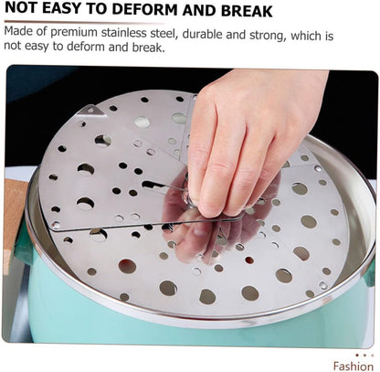 Ciieeo Adjustable Lid Spill Stopper Cover Stainless Steel Pot Cover Spill Prevention for