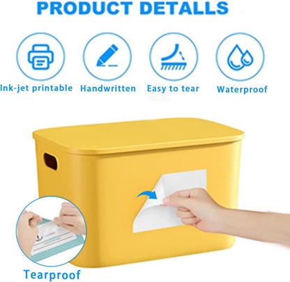 Removable Freezer Labels, Date Label 1x2 Inch Food Storage Stickers, Waterproof Oil Resistant Easy Clean Leaves no Residue 300 Total Per Roll