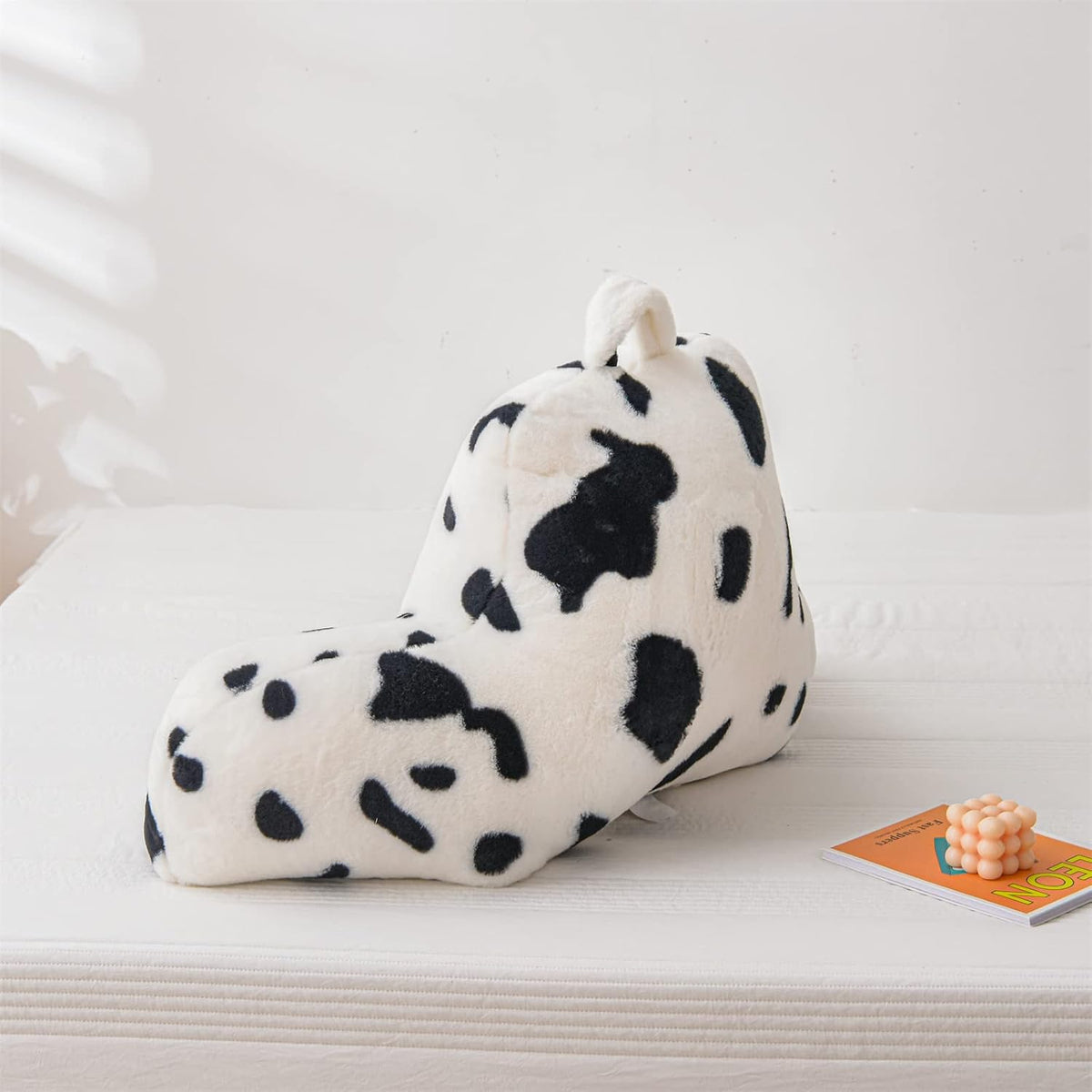 A Nice Night Ivory Reading Pillow, 18.5" Bed Wedge Pillows with Arms