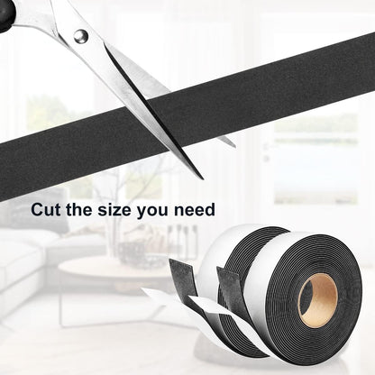 2 Rolls Foam Seal Tape for Door Window Insulation, Soundproof and Shockproof Foam Adhensive Strip, 3/8" Wx3/16 T Single Sided Foam Tape, Cold Air and Draft Closed Cell Seal Strip,Total 32FT