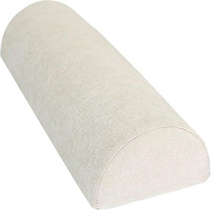1/2 Pack Half Moon Bolster Pillow for Legs, Knees, Lower Back and Head | Lumbar Support Pillow for Bed, Sleeping | Semi Roll for Ankle and Foot Comfort - Machine Washable Cover(09,M:50x17x9cm)