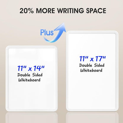 MaxGear Weekly Dry Erase Calendar Board, 11" x 17" Magnetic Whiteboard | Double-Sided Wall Planner: Weekly Calendar on One Side, Blank Whiteboard on The Other, Includes 3 Color Markers and Magnets