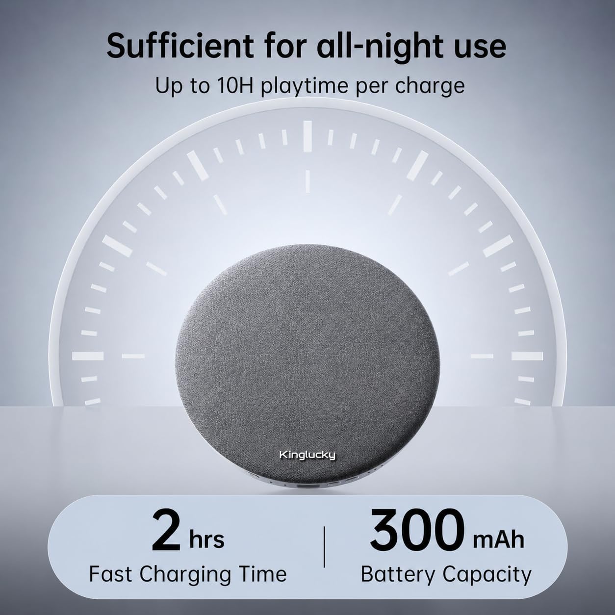 Kinglucky Pillow Speaker for Sleeping, Built-in White Noise Ultra-Thin Bluetooth 6.0 Under Pillow Speaker for Side Sleepers,Auto Shut-Off, Rechargeable Portable for Travel, Couples Shared Bed, Blue