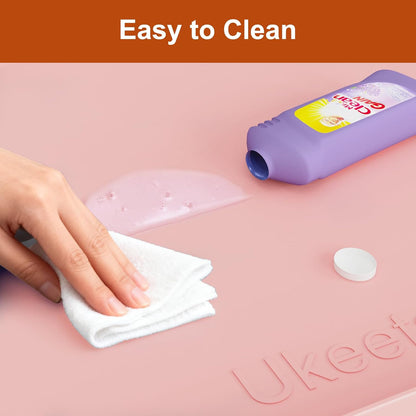 34" x 22" Extra Thick Silicone Mat Waterproof with Raised Edge, | Under Sink Mat for Kitchen & Bathroom, Kitchen Cabinet Liner, Multi-Purpose for Storage & Protection