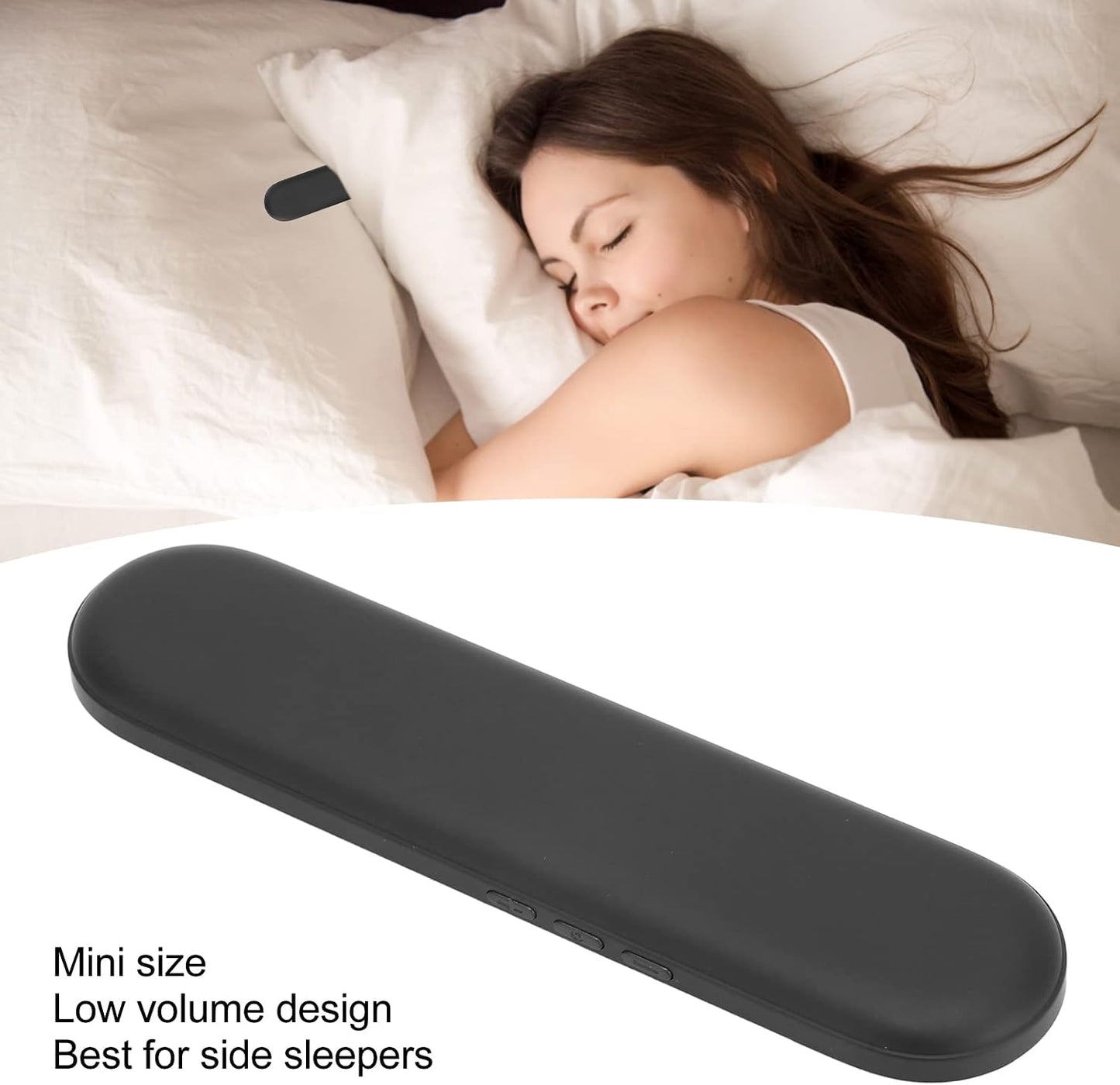 Pillow Speakers Bluetooth, Pillow Speakers, Bluetooth 5.3 Portable Bone Conduction Speaker with Timer Off Function, Mini Pillow Speaker for Adults, Children, Babies(White)