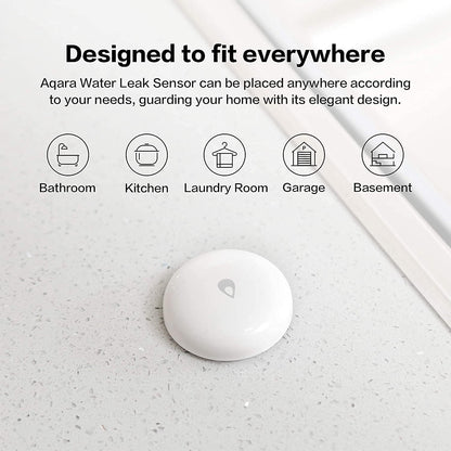 Aqara Water Leak Sensor 3 Pack, Zigbee Water Leak Detector for Alarm System | Requires AQARA HUB, App Notifications, Smart Home Automation, for Kitchen, Bathroom, Basement, Wireless, Works with IFTTT