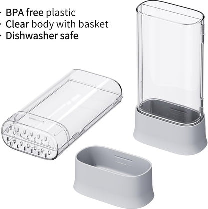 Green Saver Herb Keeper – Refrigerator Storage Container for Cilantro, Asparagus, Fresh Herbs, Dishwasher Safe, Extends Freshness 10 Days – 2 Pack