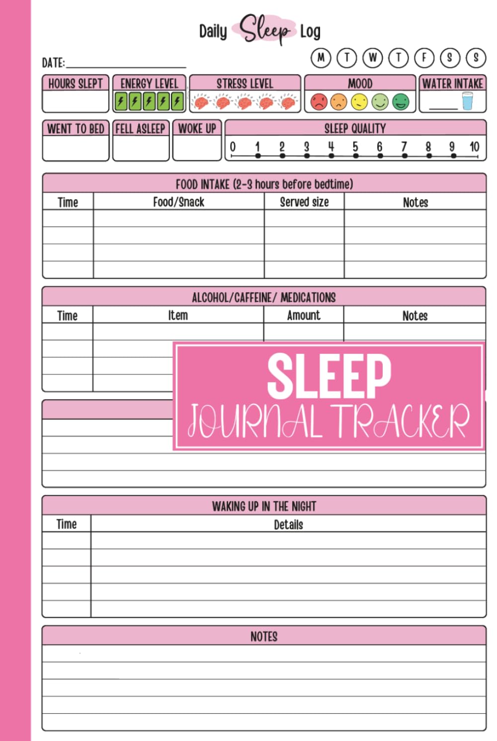 Sleep Journal Tracker: A 90-Day Guided Tool for Better Sleep and Restful Nights