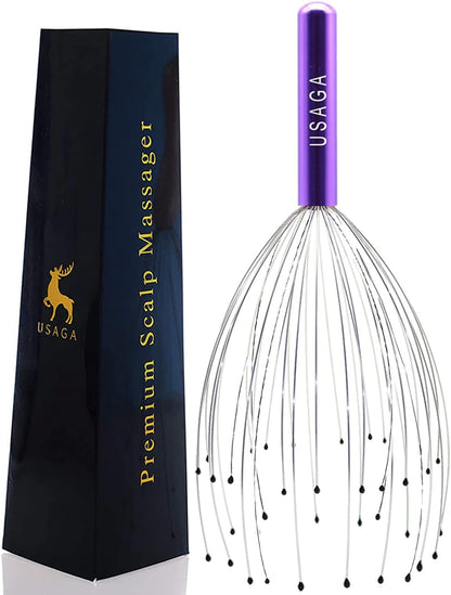 USAGA 36 Fingers Head Massager Scalp Massager Head Scratcher (Black)