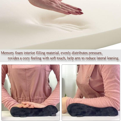 EDWERD Elderly Wheelchair Armrest Pad - Mobility Scooter Elbow Pillow Tray Soft Cushion Memory Foam Arm Stabilizer Accessories, 1PCS
