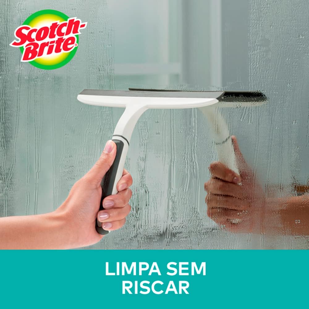 Scotch-Brite, All-Purpose 10 Inch Dual Blade Streak-Free Squeegee, Safe on Mirrors, Glass Shower Doors, Windows, Sinks and More