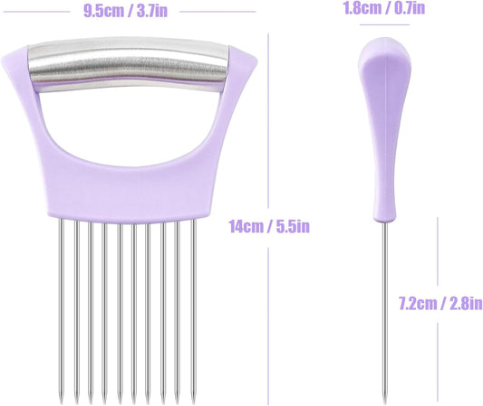 Stainless Steel Onion Holder for Slicing,Onion Slicer Holder,Kitchen Gadget