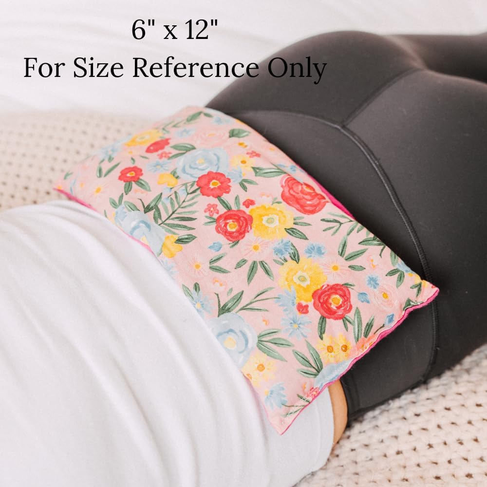 Microwave Heating Pad, Microwavable Hot Pack, Ice Pack, Moist Therapy or Cold Compress, Flax Seed and Dried Herbs, Great for Back, Neck, Head, Cramps