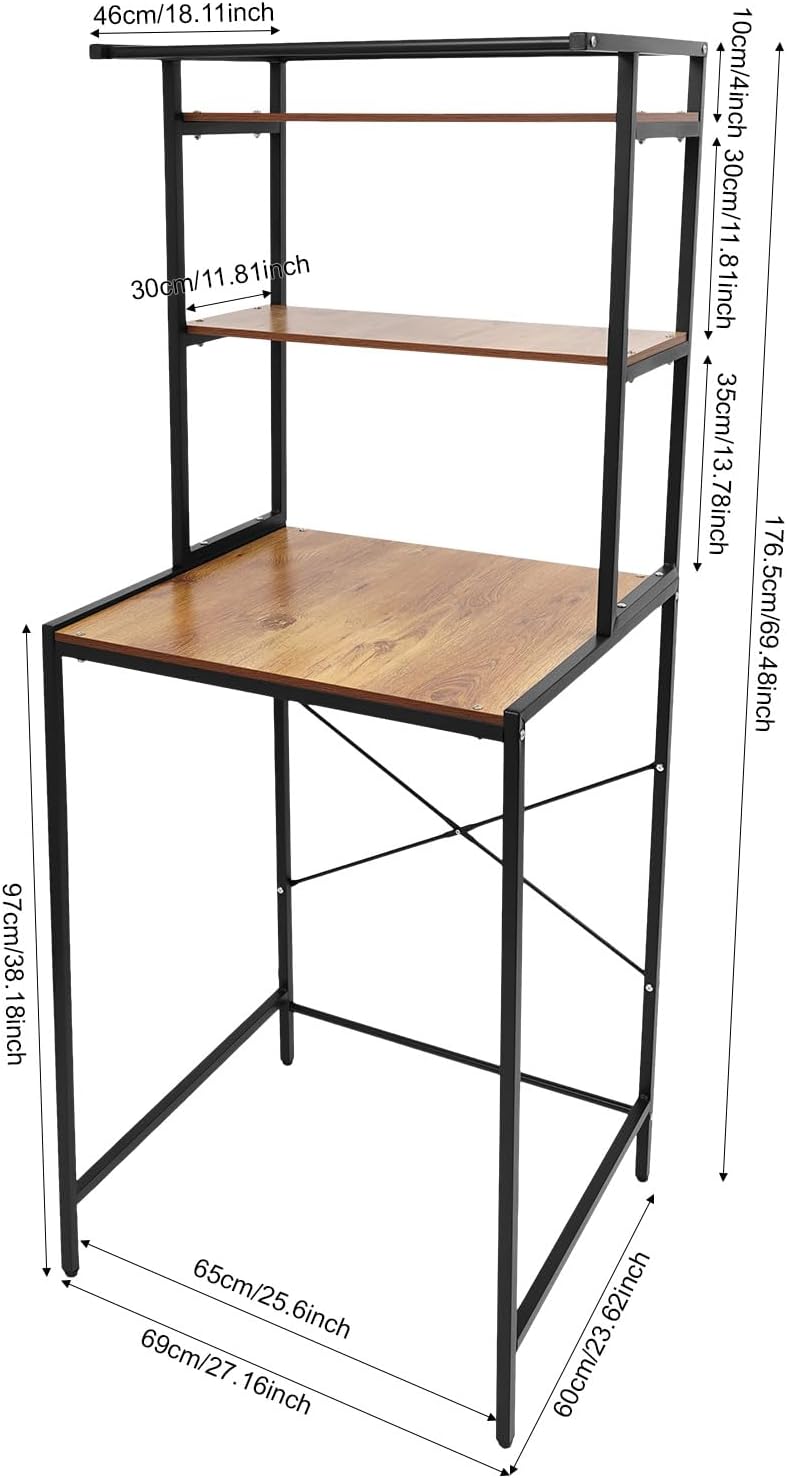 3 Tier Wooden Over The Washer and Dryer Storage Shelf, Bathroom Shelf Washing Machine Storage Shelves Utility Rack Freestanding Laundry Drying Rack Heavy Duty for Bathroom