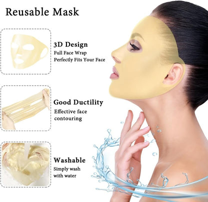 my novel things Face Ice Pack and 2 Packs Silicone Face Mask Cover