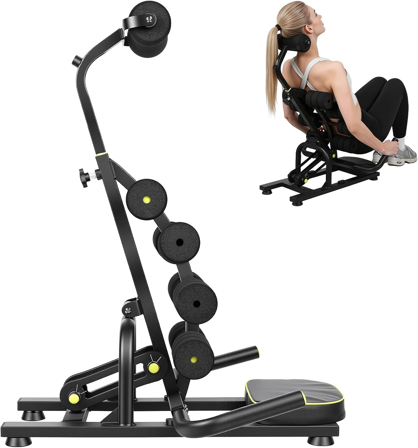 Mini Inversion Table, Traction Table for Back Pain Relief, Foldable Compact Spine Decompression Machine, Inversion Tables for Home Back Stretcher