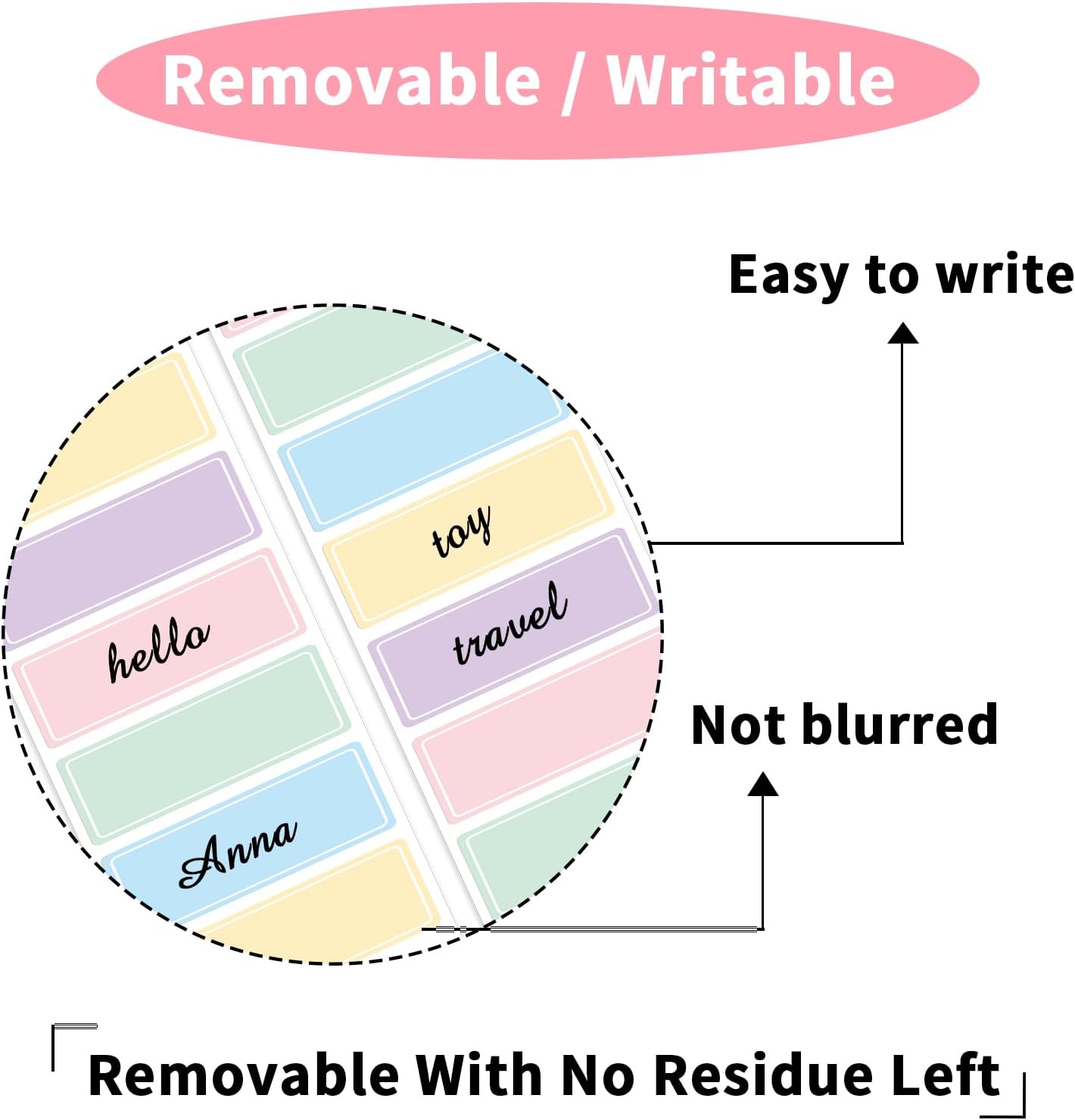 Removable Freezer Labels Stickers, 1 x 3 Inch Blank Removable Freezer Labels Food Storage Stickers, Date Label Waterproof Oil Resistant Easy Clean No Residue- 250 Sheets