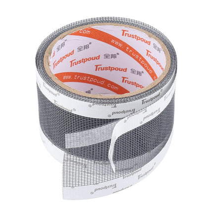 Grey Ventilate Window Screen Repair Tape Weep Hole Patch Mesh Sun Resistant Net Mend Kit Self Adhesive Water Resistant Air Through Breathable
