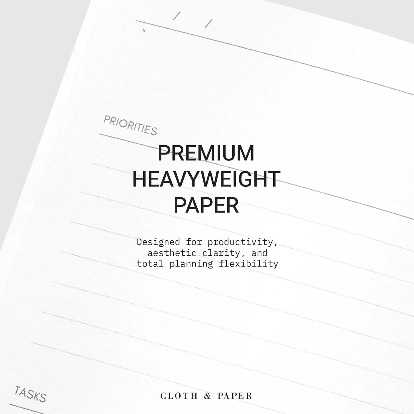 Cloth & Paper Travel Notebook | Daily Wellness Planner – Smoked Salt | Pocket Plus Wellness Planner 3.2" x 6" | Habit Tracker & Self Care Journal for Goals, Gratitude & Reflection – Soft Touch Cover