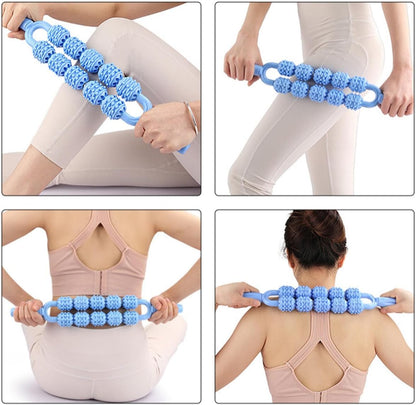 IMIKEYA 2pcs Muscle Massage Roller Stick for Legs, Yoga Trigger Point Massage Cane, Handheld Myofascial Therapy Tool for Calf Muscle Relaxation and Relief