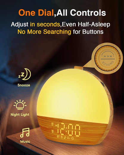 Sunrise Alarm Clock with Sound Machine - Natural Wake-Up Gradual Light