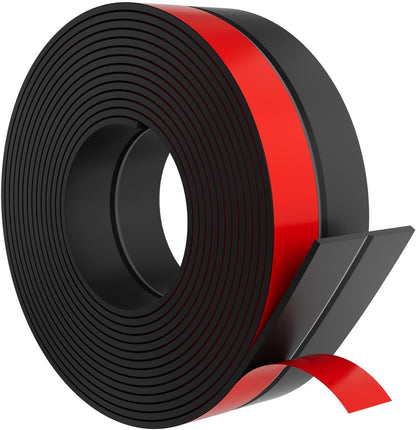 Elvone Weather Stripping Door Seal for Door Frames, 20 Ft x 1 in, Clear | Self-adhesive flexible silicone seal tape for door frame gaps and window gaps. block drafts, dust, and noise