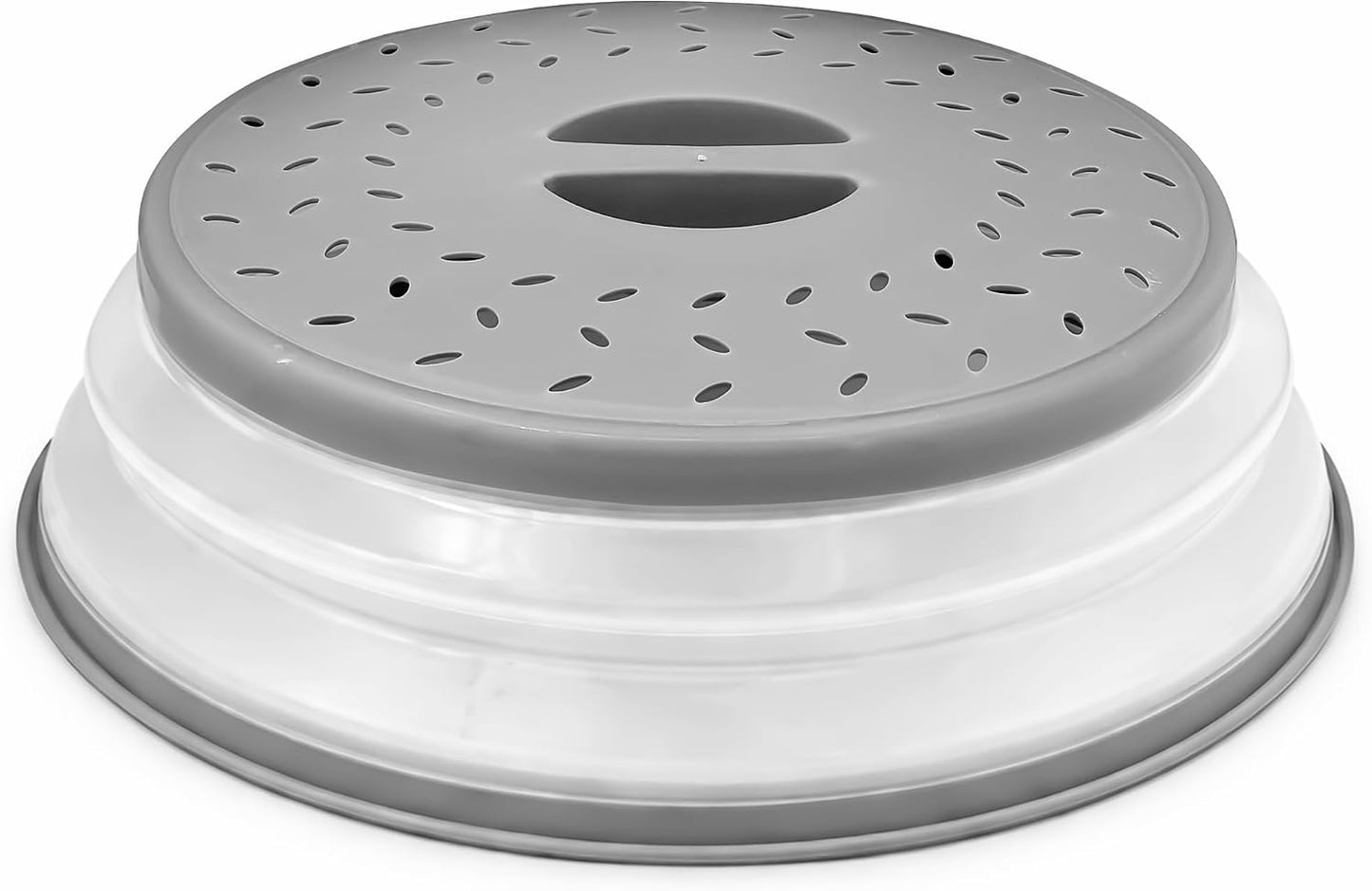 Collapsible Microwave Splatter Cover for Food, 10.5 Inch, Pack of 2 | Silicone and plastic, steam vent, BPA free, reusable, food splatter guard, 2 pack set