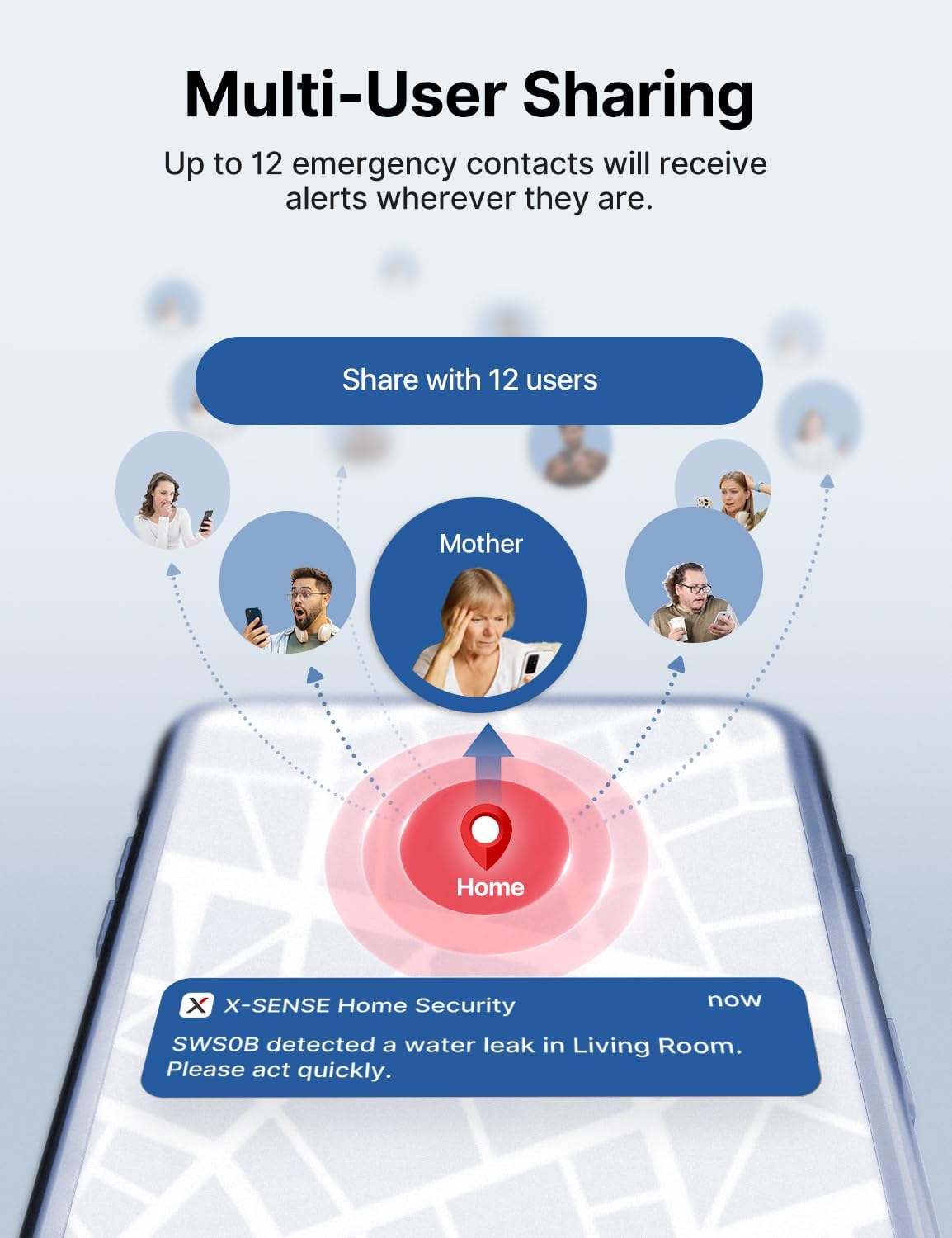 X-Sense 2-in-1 Wi-Fi Water Leak Detector & Freeze Detector, No Hub (1-Pack) | Alerts Below 39°F, 110 dB Alarm, Instant Alerts, Detects Water as Low as 0.4 mm, for Garages, Cabins & RVs