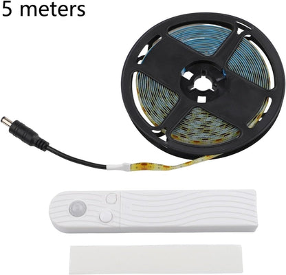 Led Motion Sensor Light Strip With Human Body Infrared Detection, Auto On/Off Night Light Bar For Cabinet Bed Wardrobe, Adjustable Brightness & Timer(warm light-1M)