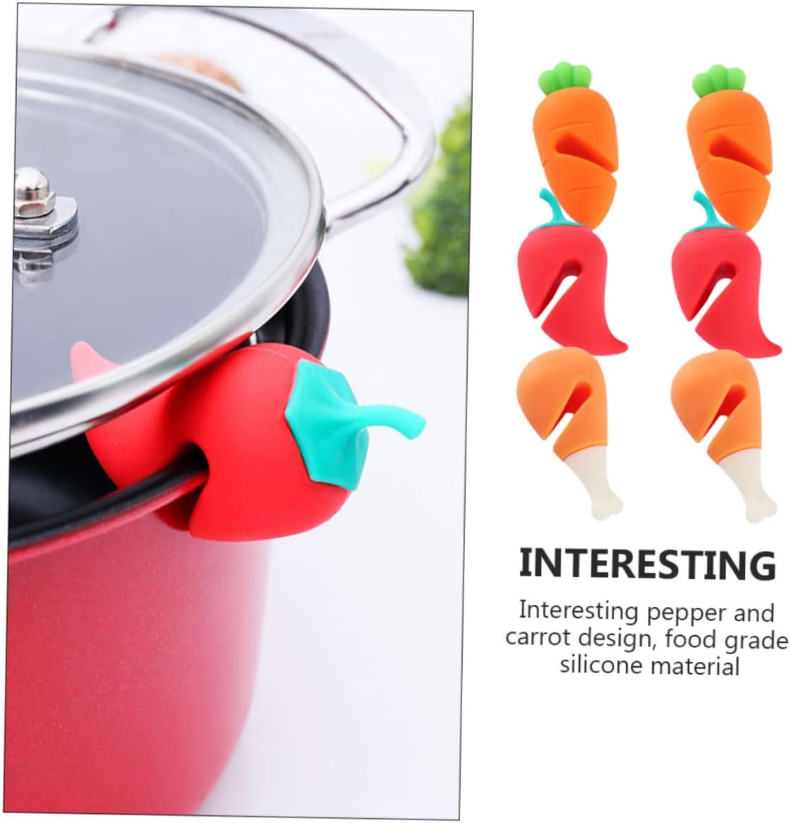 Zerodeko Silicone Lid Spill Stoppers 6pcs Adjustable Boil Lifters for Pots Heat Resistant Kitchen Accessory for Cooking and Preventing Overflows