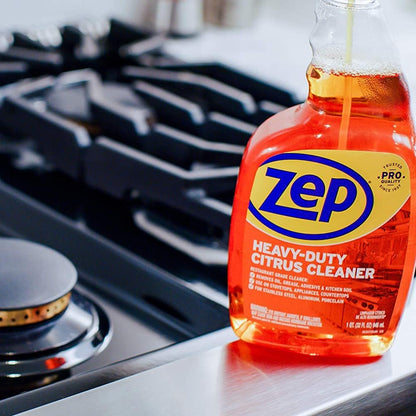 Zep Heavy-Duty Citrus Degreaser Cleaner Concentrate - 1 Gallon (1 Unit) ZUCIT128 - Restaurant Grade Degreaser and Cleaner Removes Oil, Grease, Adhesive, and Kitchen Soil